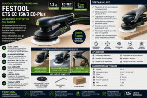 Lijadora excéntrica FESTOOL ETS EC 150/3 EQ-Plus