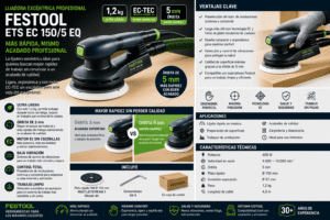 Lijadora excéntrica FESTOOL ETS EC 150/5 EQ