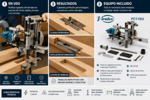 FRESADORA DE CAJEADOS VIRUTEX FC116U