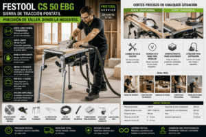 Sierra de tracción FESTOOL CS 50 EBG