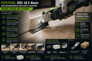 Oscilante a batería FESTOOL OSC 18 E-Basic