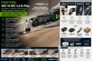 Oscilante a batería FESTOOL OSC 18 HPC 4,0 EI-Plus