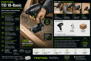 Taladro atornillador de percusión a batería FESTOOL TPC 18/4 I-Basic