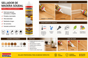 Sellador acrílico para madera Soudal