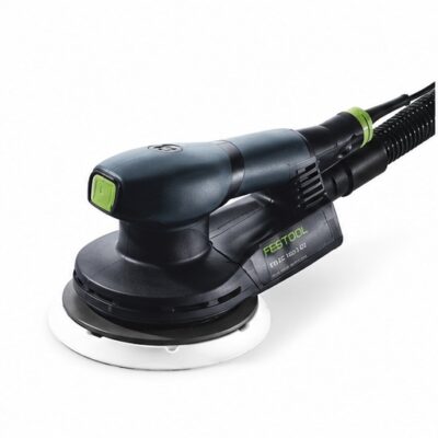 Lijadora excéntrica Festool ETS EC 150/3 EQ sobre fondo blanco