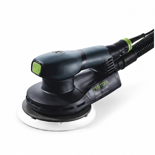 Lijadora excéntrica Festool ETS EC 150/3 EQ sobre fondo blanco